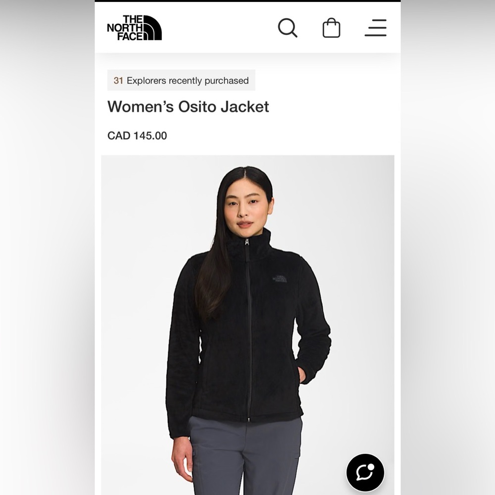 The North Face Women's Osito Jacket - Classic Black
